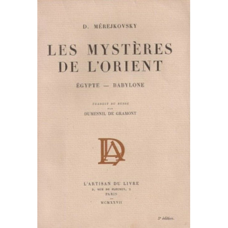 Les mystères de l'Orient