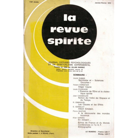 La revue spirite janvier-février