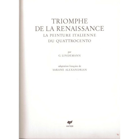 TRIomphe de la renaissance - la peinture italienne du Quatrocento