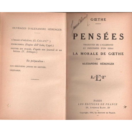 Pensées