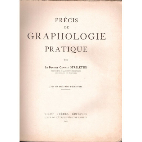 Précis de graphologie pratique