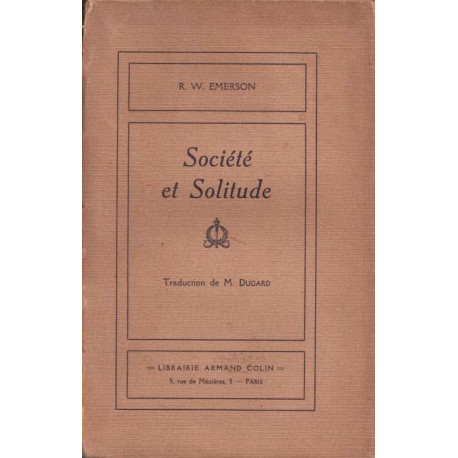 Société et Solitude