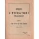 Cours de littérature française tome I: des origines à 1715 + Tome...