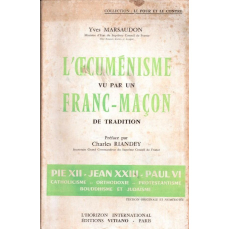 L'oecumenisme vu par un franc-macon de tradition