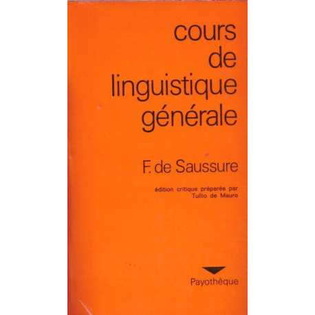 Cours de linguistique générale