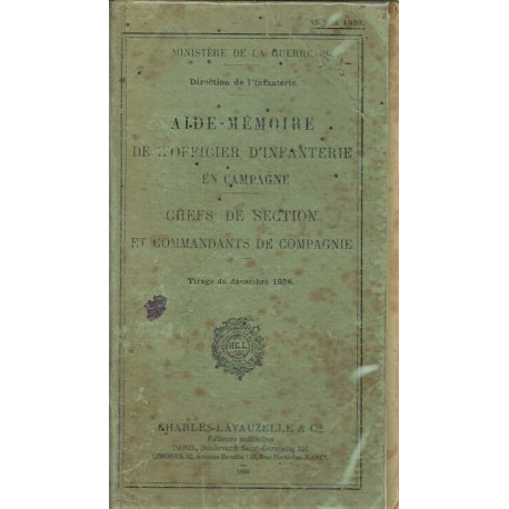 Aide-mémoire de l'officier d'infanterie en campagne - Chefs de...