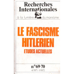 Le fascisme hitlérien . études actuelles