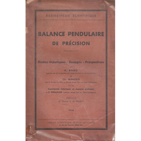 Balance pendulaire de précision