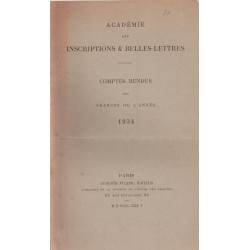 Comptes rendus des séances de l'année 1934