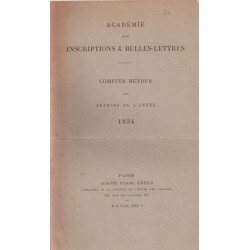 Comptes rendus des séances de l'année 1934