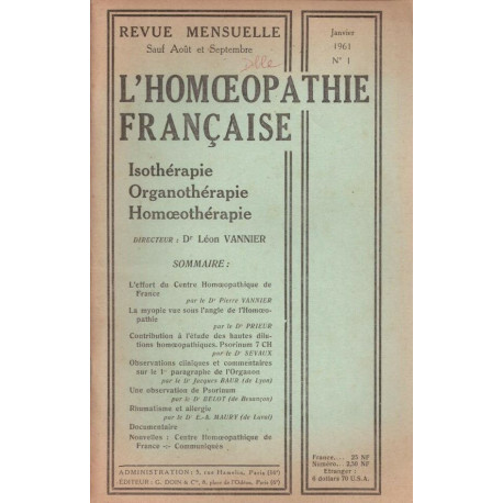 L'Homoepathie française