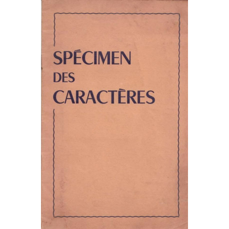 Spécimen des caractères