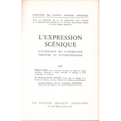 L'expression scénique - psychologie de l'expression théatre et...