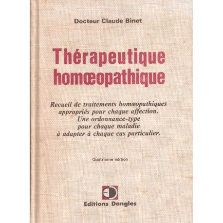 Thérapeutique homoepathique