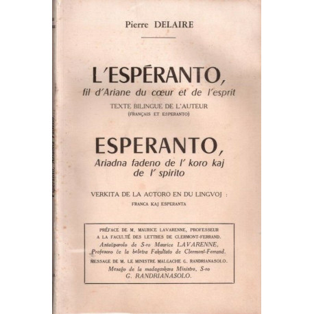 L'esperanto fil d'Ariane du coeur et de l'esprit ( Dédicacé)