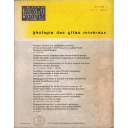 Géologie des gîtes minéraux deuxième série 1-2