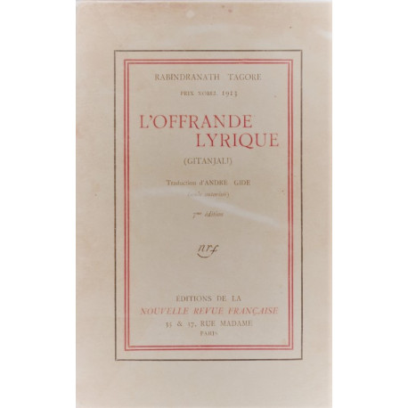 L'offrande lyrique ( Gitanjali )