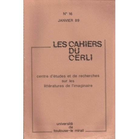 Les cahiers du CERLI n° 16