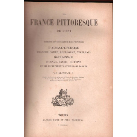 La France pitttoresque de l'Est