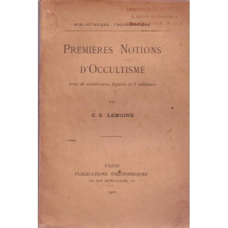 Premières notions d'Occultisme