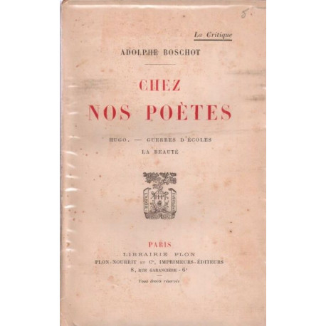 Chez nos poetes. Hugo. - Guerres d'ecoles la beaute