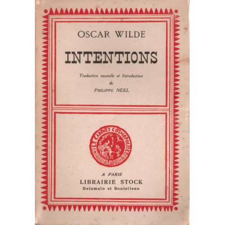 Intentions ( tirage numéroté sur Alfa satiné )