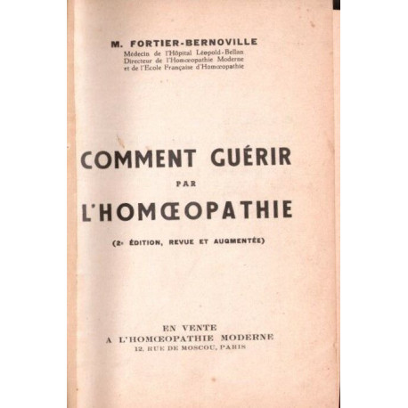 Comment guérir par l'homoepathie