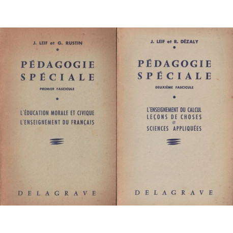 Pédagogie speciale fascicules 1 et 2