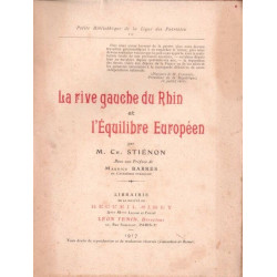 La rive gauche du Rhin et l'équilibre européen