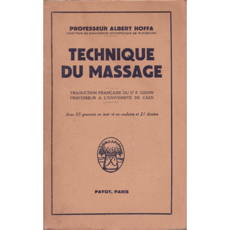 Technique du massage - 1er tirage