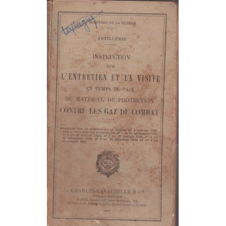 Instruction sur l'entretien et la visite en temps de paix du...