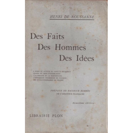 Des Faits-Des Hommes-Des idées. 1905-1906